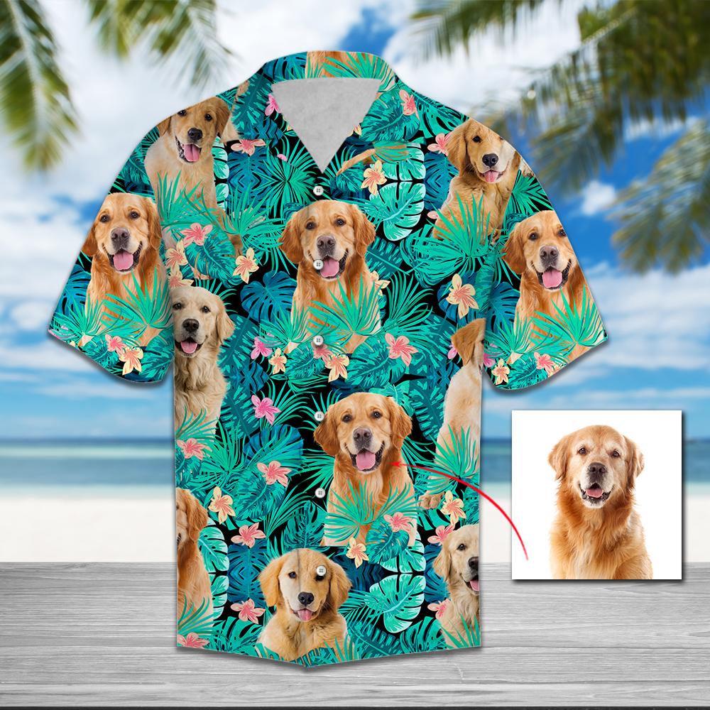 Custom Photo Dog Tropical Hawaii Shirt Ha75737