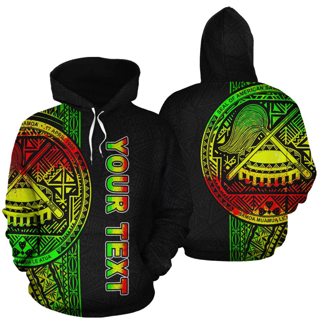 American Samoa Polynesian Personalised Custom Hoodie – Reggae Line – BN11