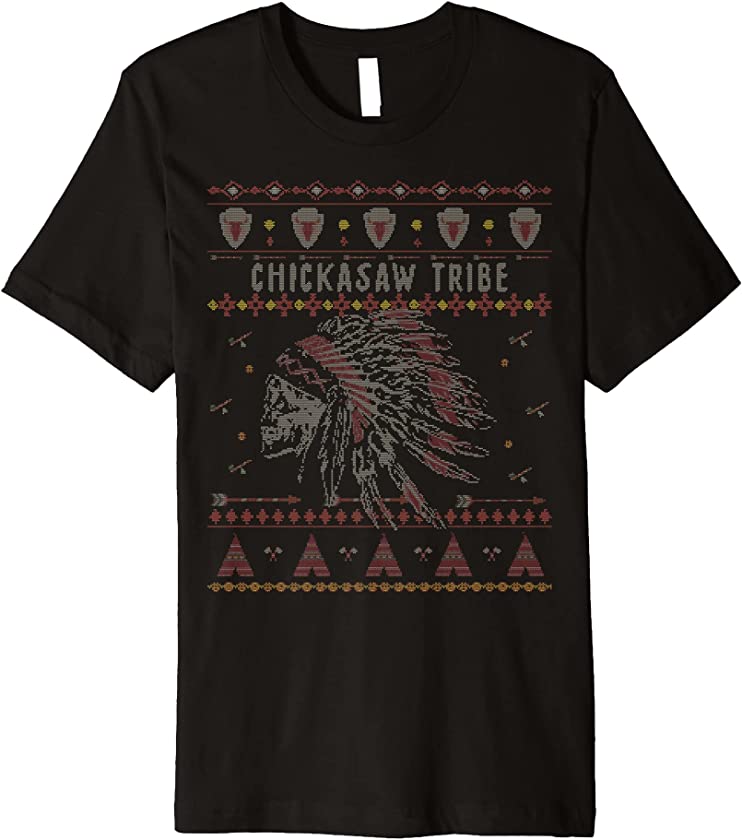 Chickasaw American Indian Tribe Ugly Christmas Holiday Fun Premium T-Shirt