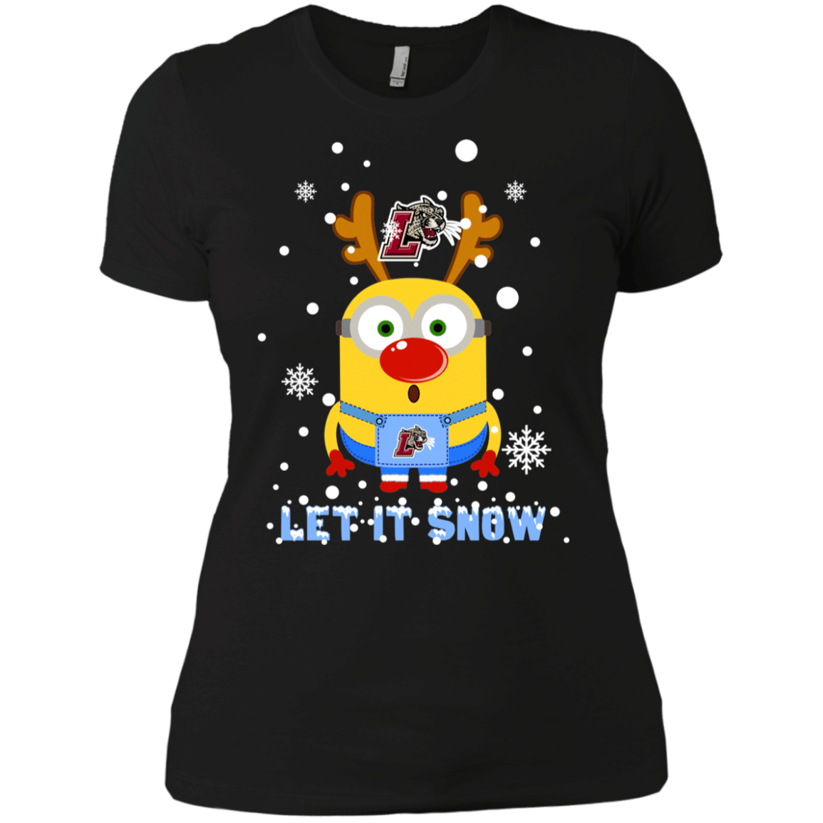 Check out this awesome Minion Lafayette Leopards Ugly Christmas Sweaters Let It Snow Women’s T-Shirt