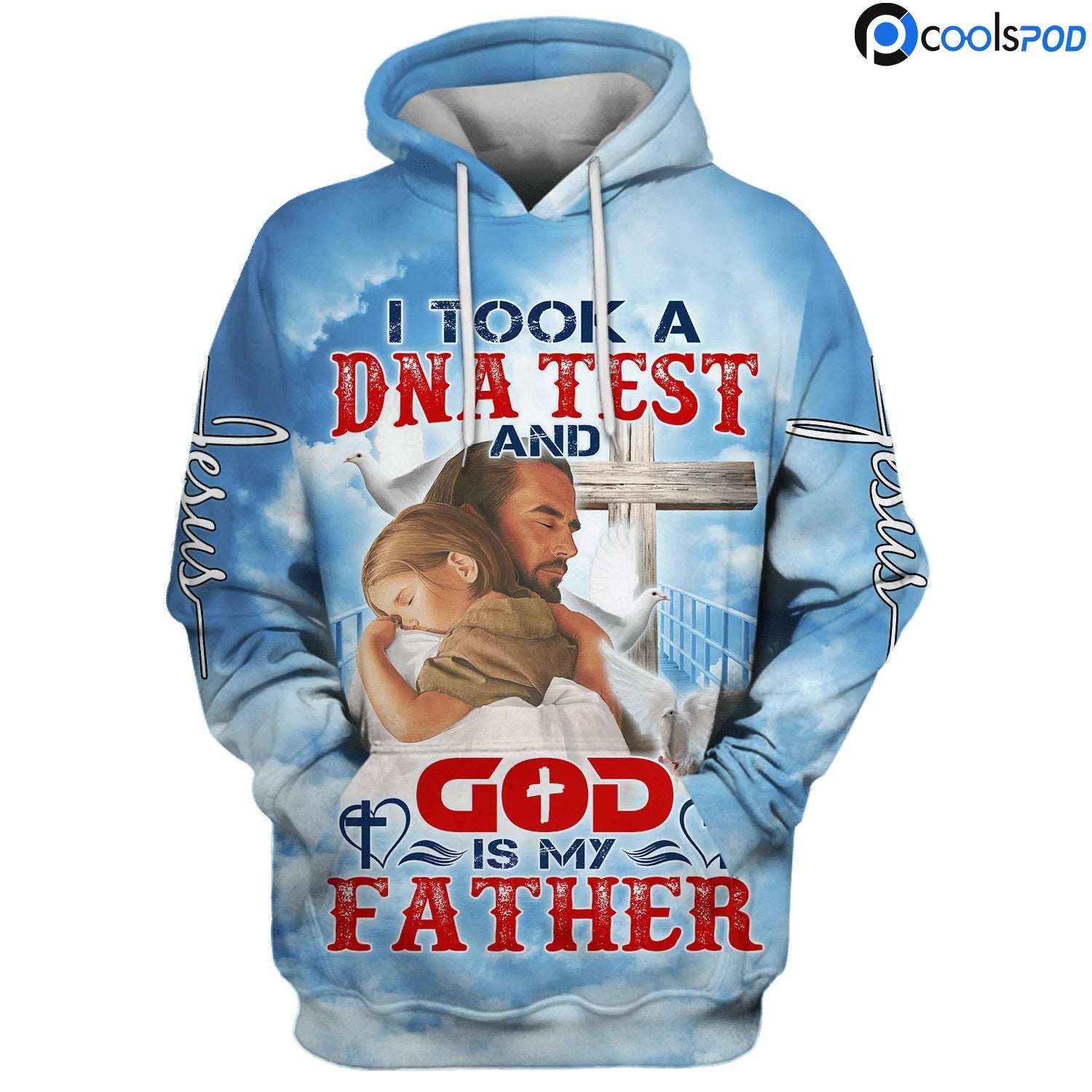 Religious Hoodie 3D All Over Print Jesus Hoodie, I Took A Dna Test And God Is My Father Premium Hoodie