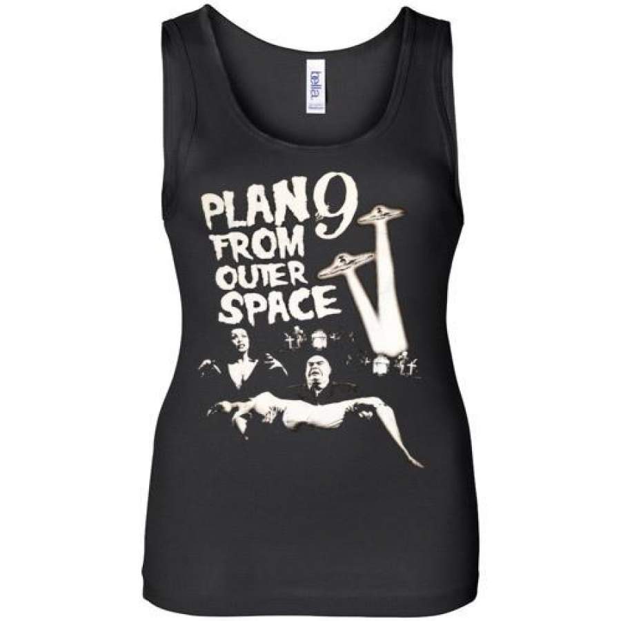 Plan 9 from Outer Space Horror Movie Ed Wood ,Vampira ,Tor Johson , Bella Wide Strap Tank T-Shirt