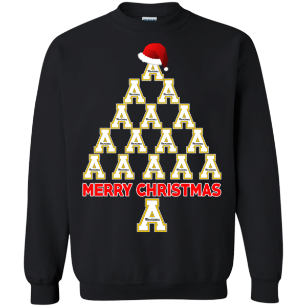 Appalachian State Mountaineers Ugly Christmas Sweaters Tree Merry Christmas S Sweats Shirt