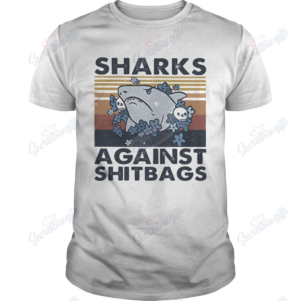 Skull Sharks Against Shitbags Vintage XA2502071CL T-Shirt