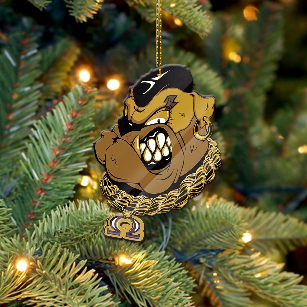 Wonderprint Ornament – Bulldog Omega Psi Phi Thunder Ver2 Shape Acrylic Ornament Lt10