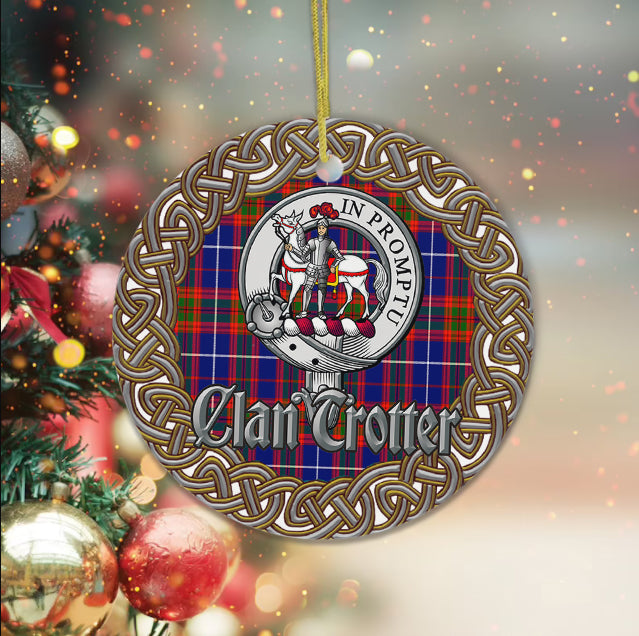 Trotter Celtic Ring Plaid Ornament Gift. Christmas Tree Ornament Tartan Ornament Great Christmas Ornaments Gift