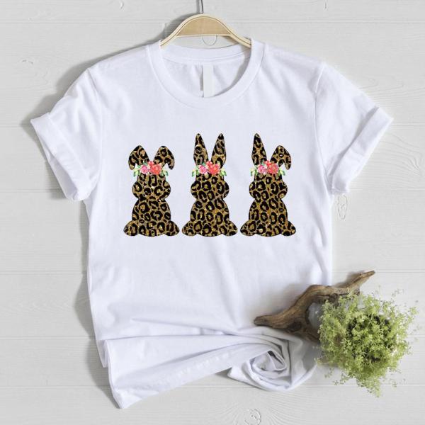 Easter Leopard Bunnies With Floral Shirt – Gst