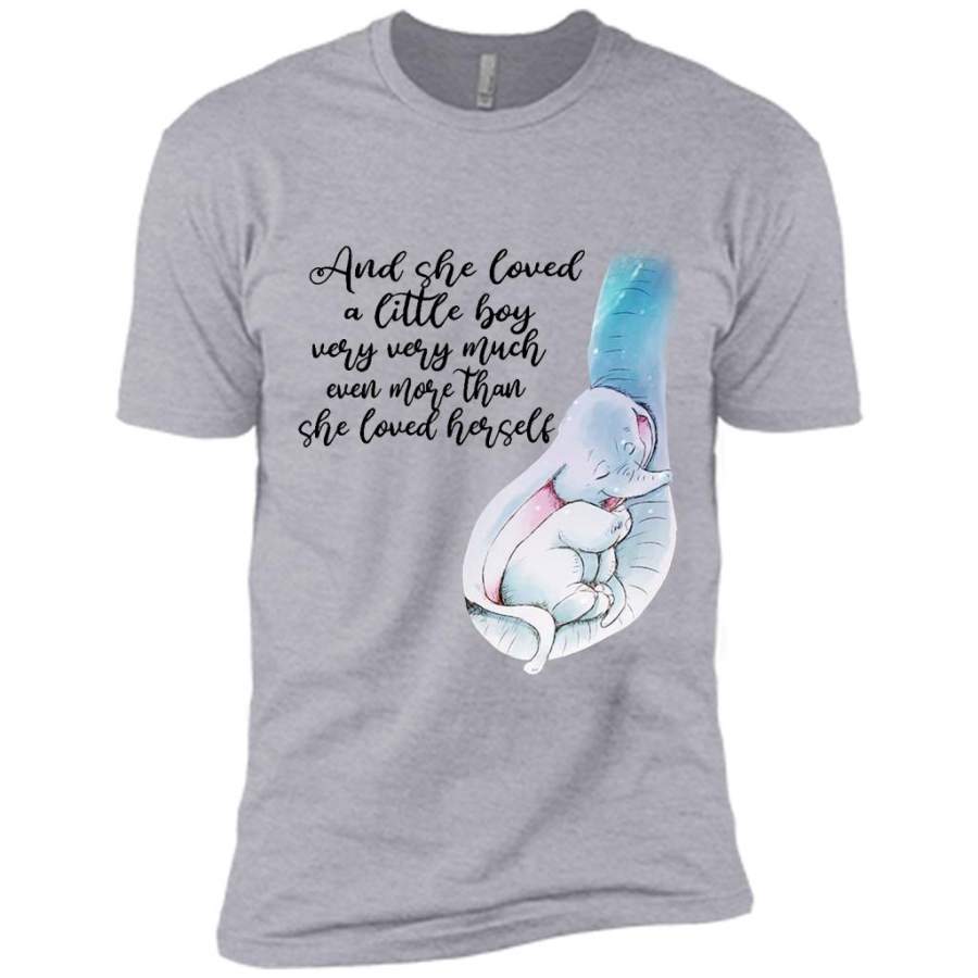 And She Loved A Little Boy Very Very Much Even More Than She Loved Herself, Elephant Design, Mother’s Day Gift – Canvas Unisex USA Shirt