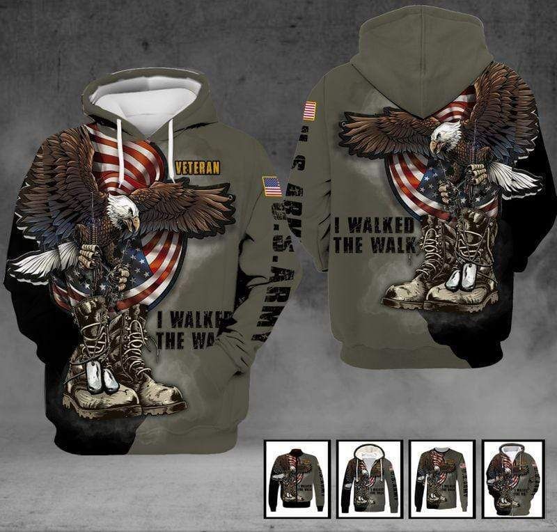 U.S Army I Walked The Walk Hoodie 3D Hoodie Fashion