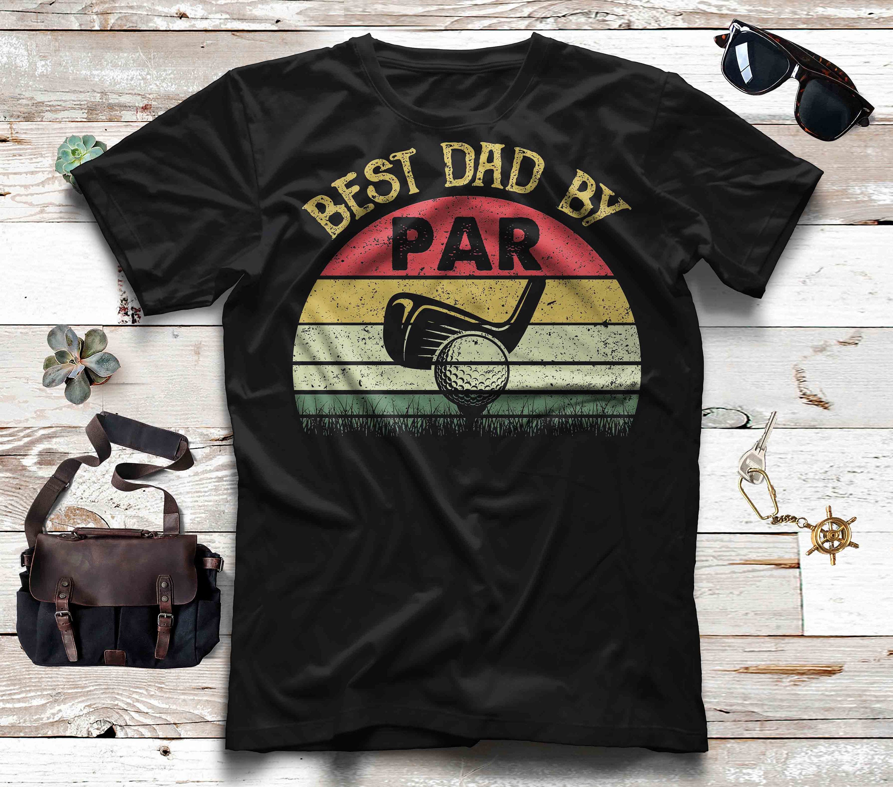 Best Dad By Par Golf Lover Retro Vintage Graphic Unisex T Shirt, Sweatshirt, Hoodie Size S – 5XL