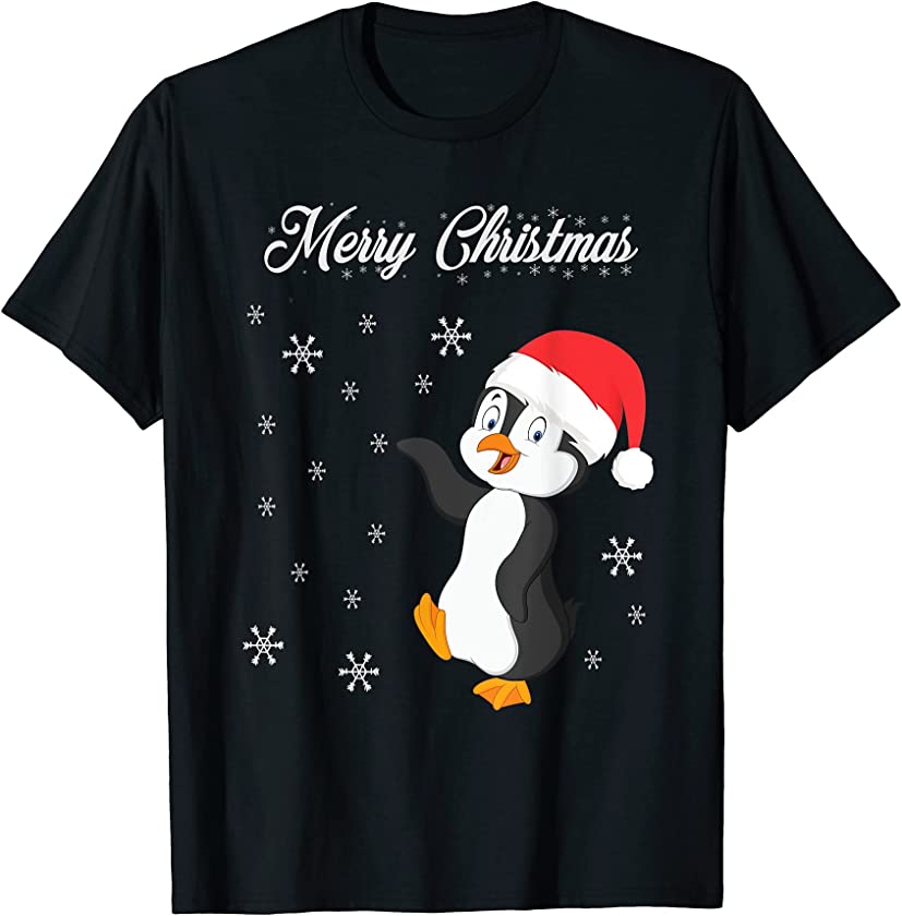 Merry Christmas Penguin Gift Idea Christmas T-Shirt