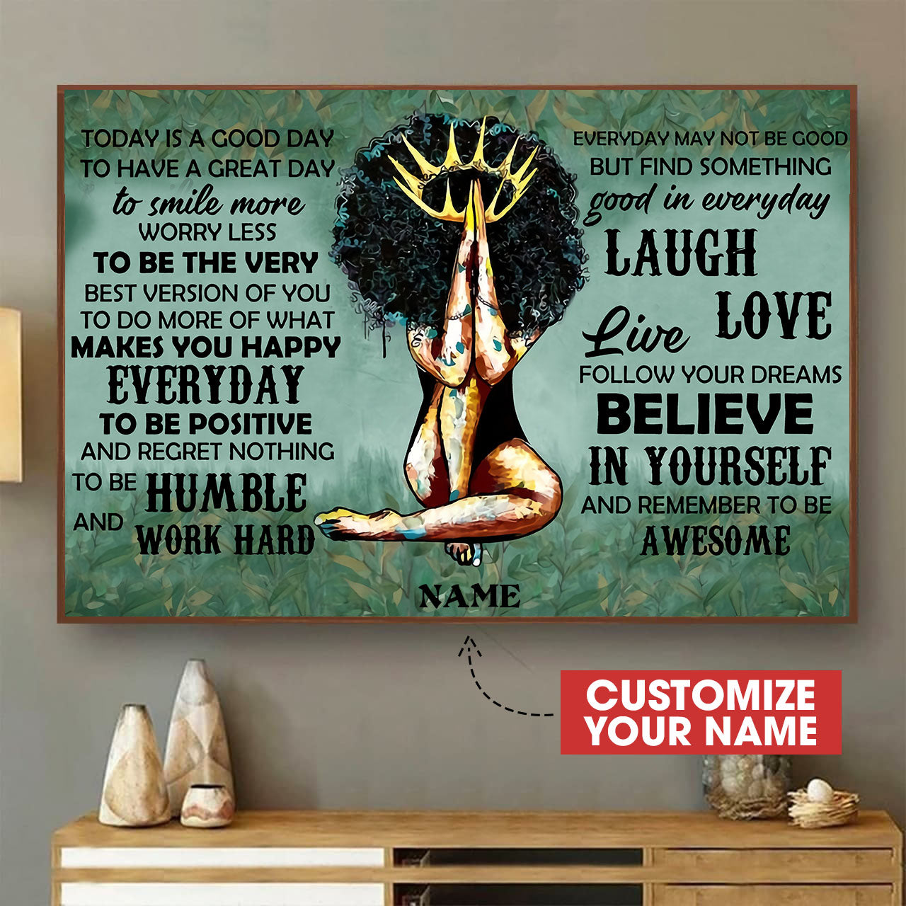 Black Queen Laugh Posters Custom Personal Gift Idea Birthday