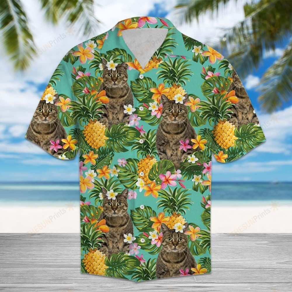 Tropical Pineapple European Shorthair Hawaiian Shirt Ha40514