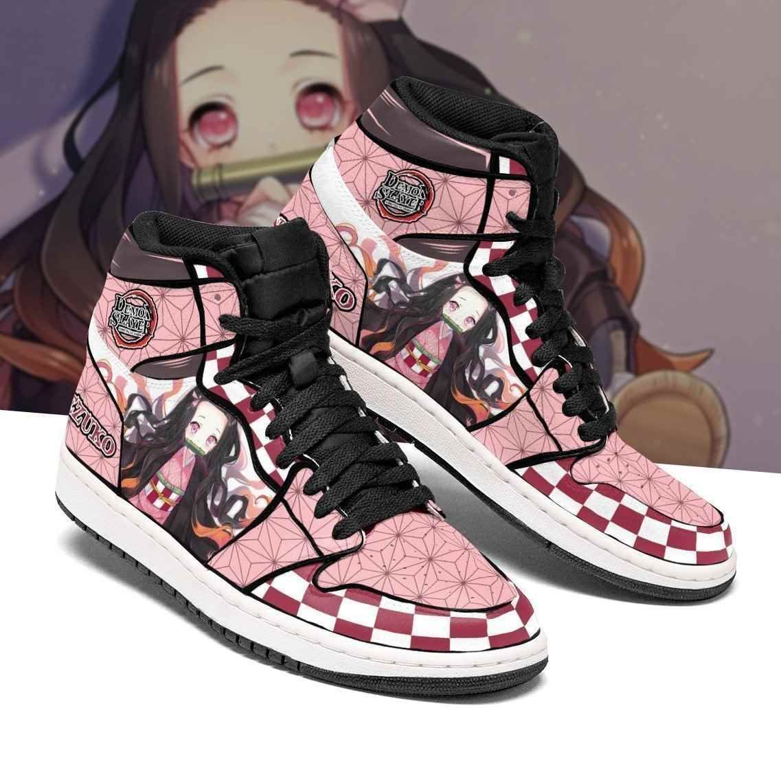 Nezuko Costume Demon Slayer Sneakers Anime Air Jordan Shoes Sport