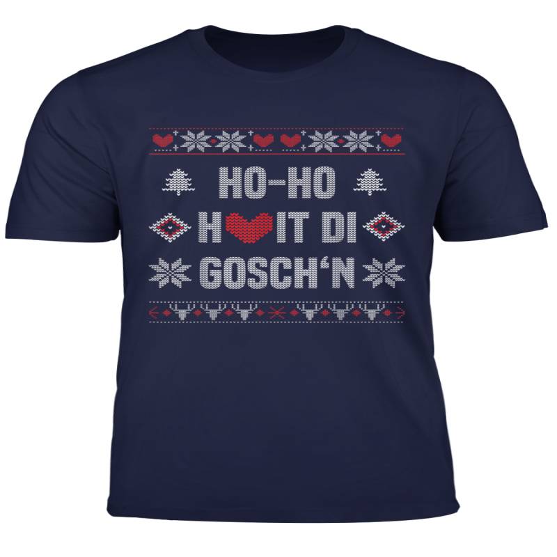 Ugly Christmas Sweater Lustige Spruche Ho Ho Hoit Di Goschn T Shirt