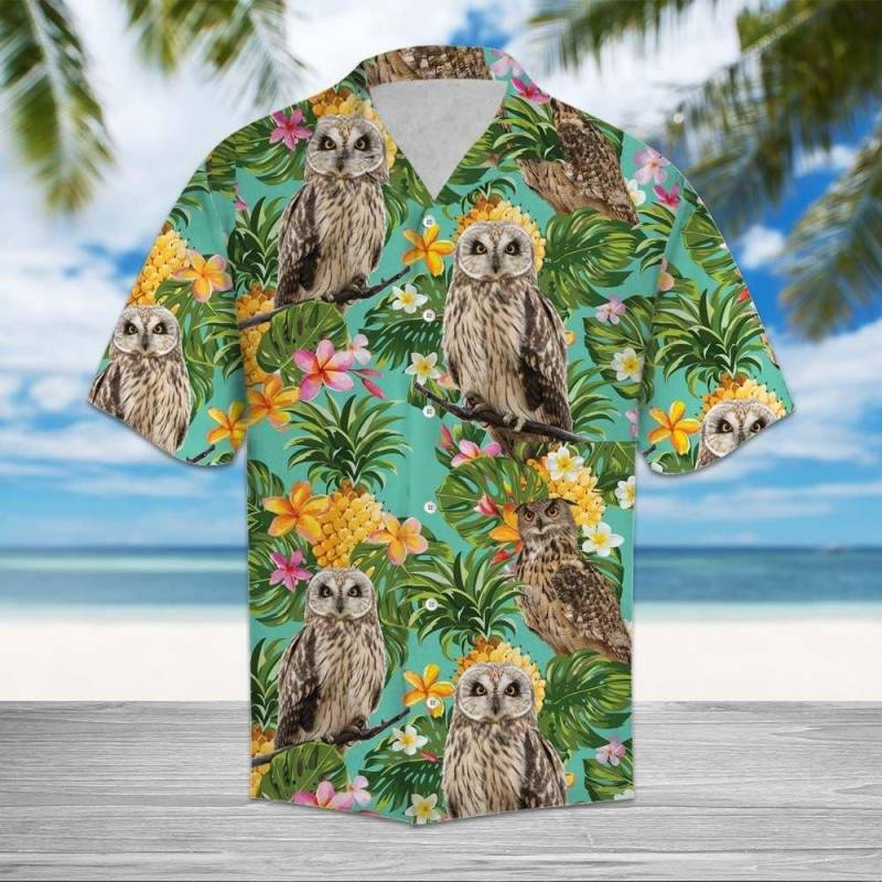 Artsyhomes Tropical Pineapple Owl Hawaiian Ha59010