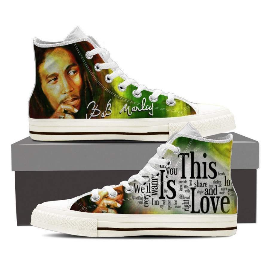 Bob Marley Mens High Top Sneakers High Top