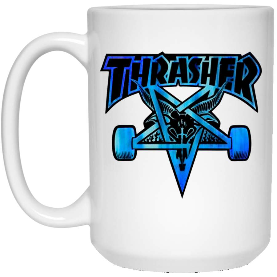 Thrasher Skateboard Fashion White Big Mug