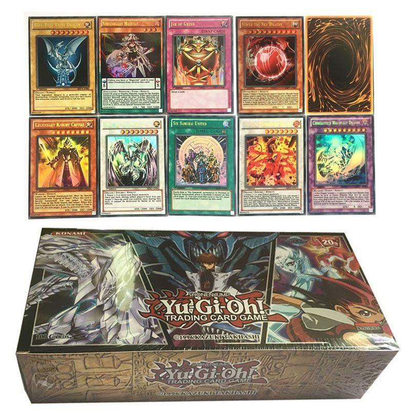 100Pcs/Box Yu Gi Oh Cards English Version Trading Flash Cards Anime Yugioh Game Card Collection Booster Christmas Gift Kids Toy