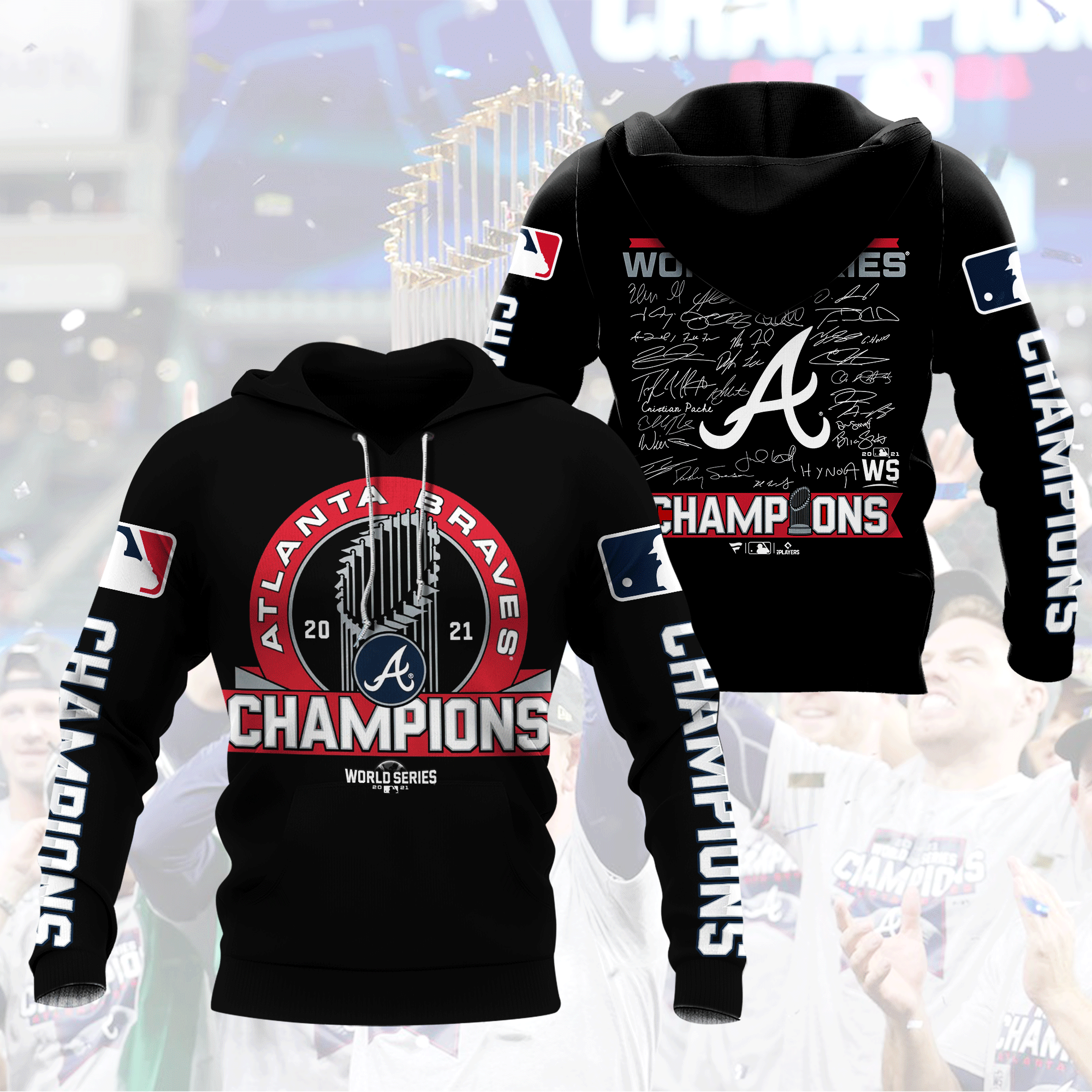 Atlanta Braves 2021 World Series Champions 3D Over Printed Shirt