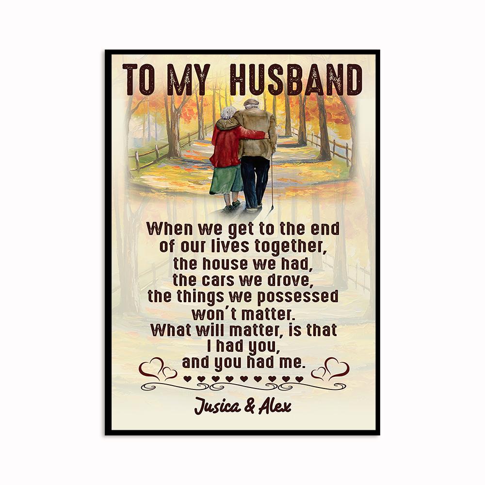 Custom Personalized name Valentine’s day wall prints poster gift ideas for room him boyfriend husband her girlfriend wife couple – The End Of Our Lives TY2512 – Personalizedwitch