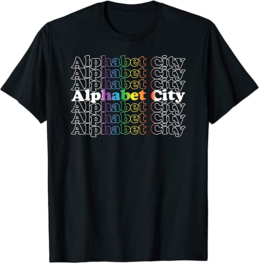 Alphabet City LGBT Rainbow Pride Vintage Inspired Design NYC T-Shirt