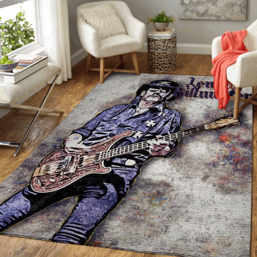 lemmy kilmister wallpaint – Music Wall Art For Fans Area Rug Living Room Carpet Floor Decor
