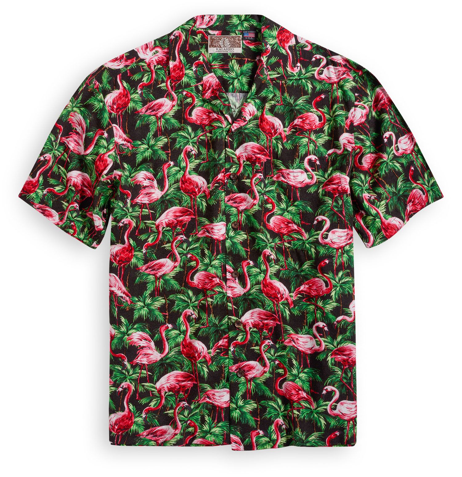 Flamingos Black Unique Design Hawaii Shirt Ha99579