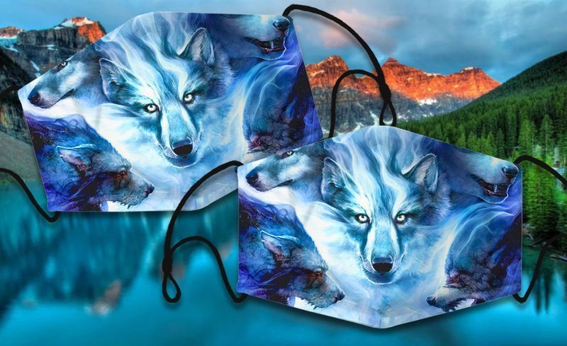 Wolf Animal Love Wolf Face Covering For Wolf Lovers Wild Animal Lovers Gift Cotton Mask 1-10 Pcs For Kid & Adult All Over Print Face Mask Covering For Adults And Kids