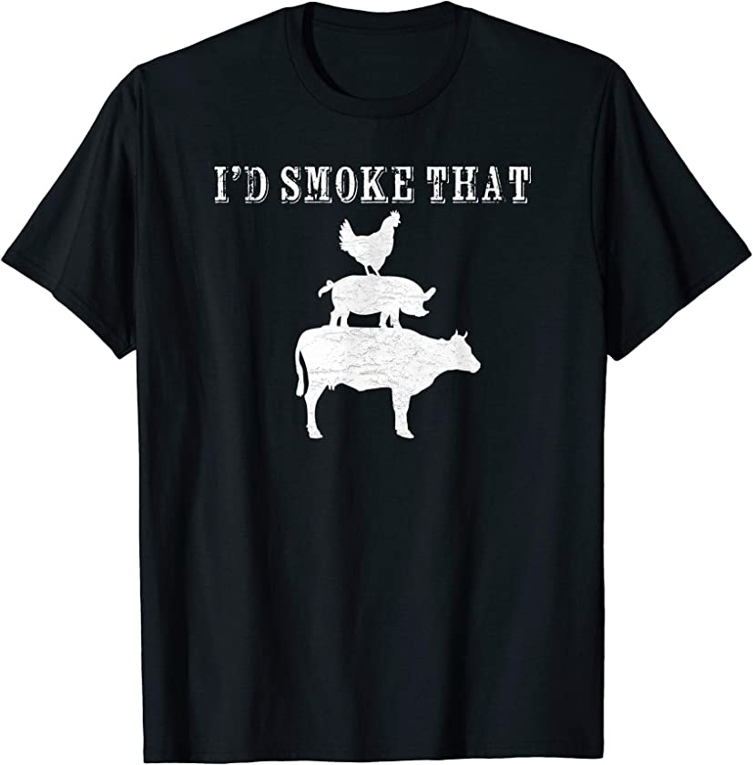 Vintage Id Smoke That Funny BBQ T Shirt For Men