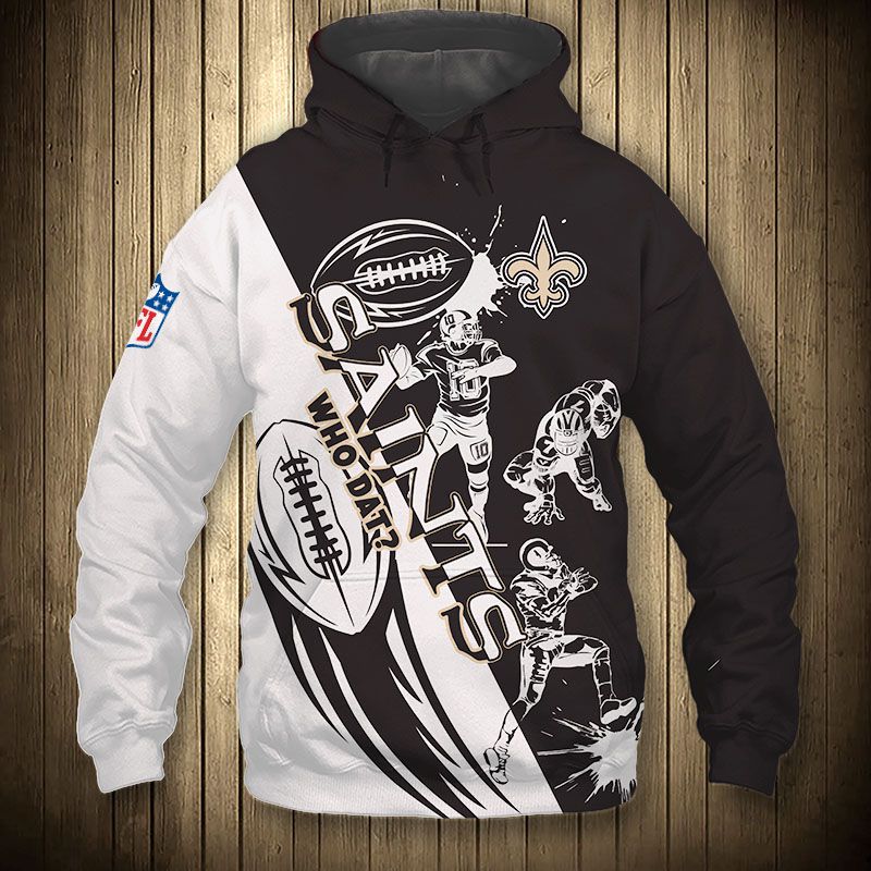 New Orleans Saints Hoodie  3D Cartoon Player Cute Sweatshirt