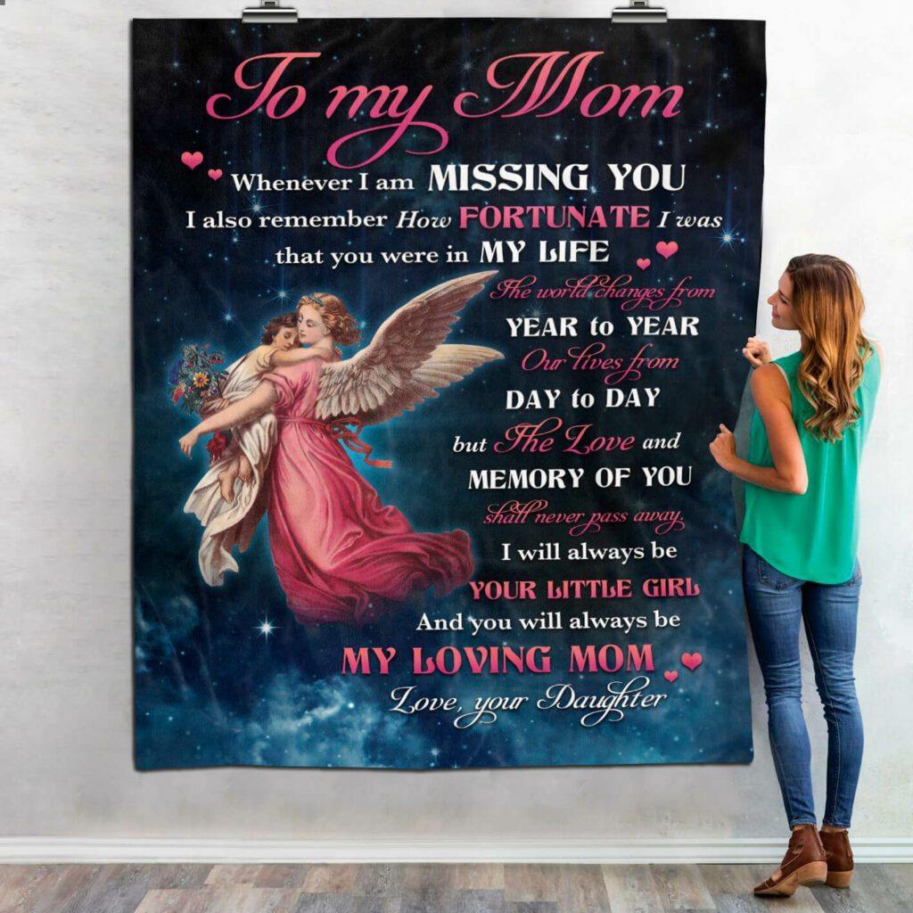 To My Mom – Gift For Mother’S Day, Gift For Home Decor, Gitf For Family – Sherpa Blanket Fleece Blanket Premium Wall Art