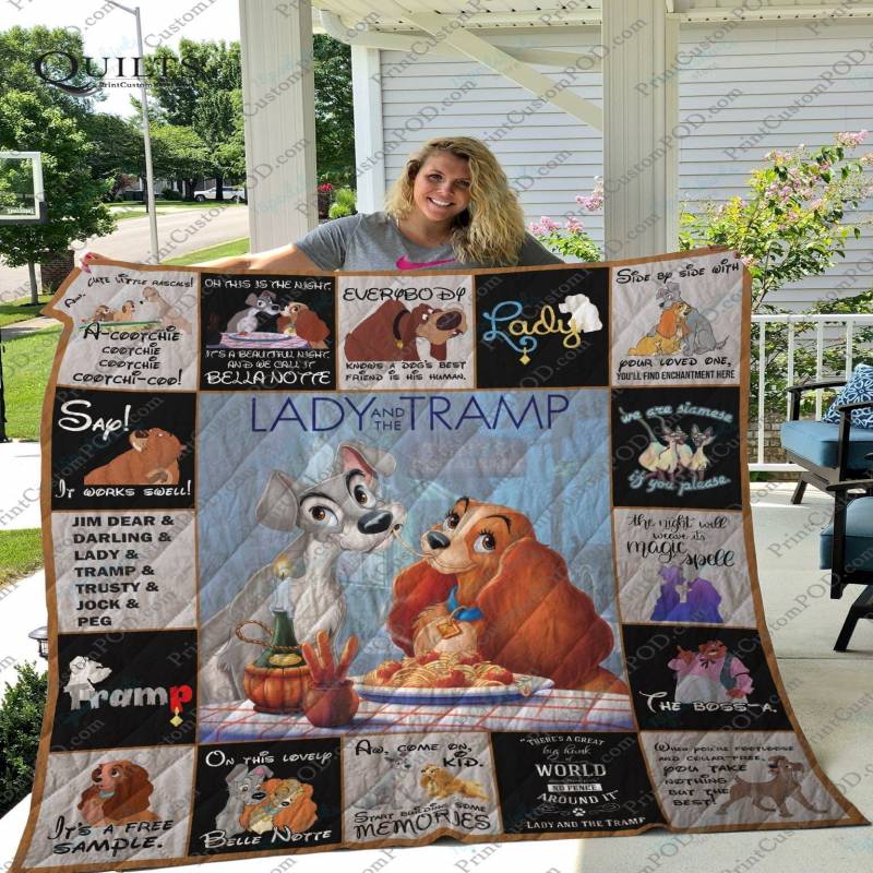 Lady And The Tramp Quilt Blanket For Fans Ver 17