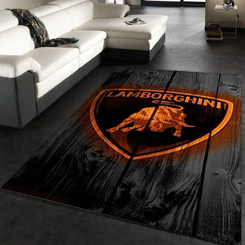 Lamborghini Logo Ii Area Rug Living Room Rug Home Decor Floor Decor