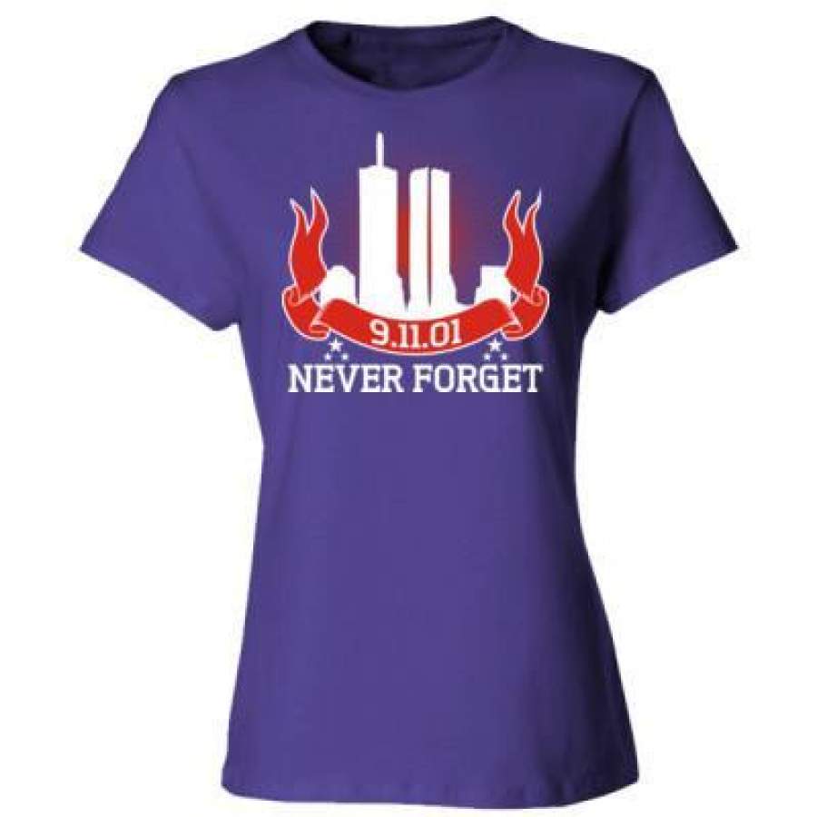 AGR 9-11-01 Never Forget 911 – Ladies’ Cotton T-Shirt