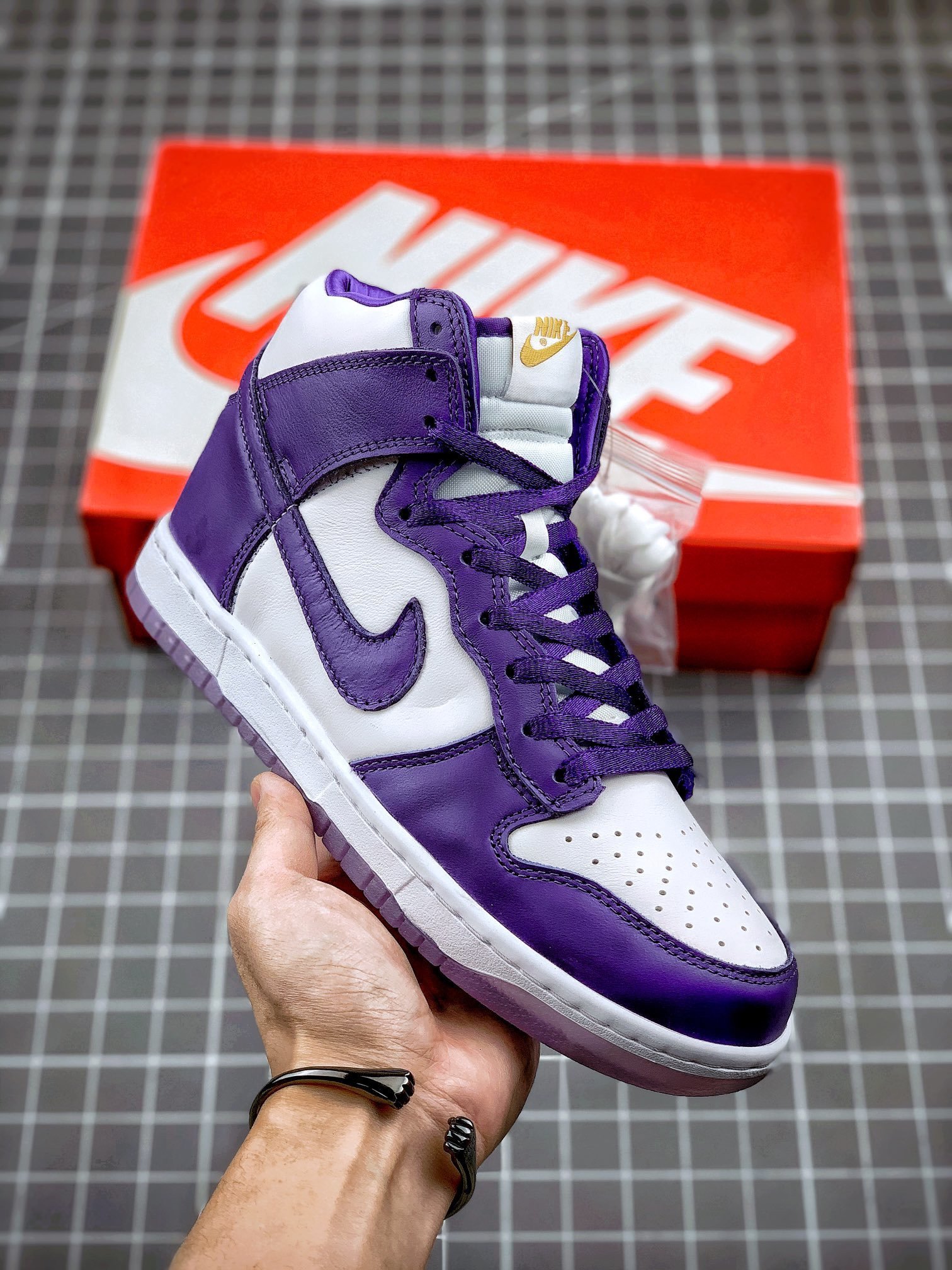 Nike Dunk High WhiteVarsity Purple DC5382-100 5339476