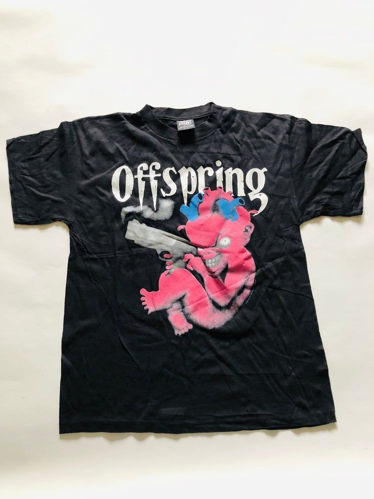 Vtg Offspring Devil Baby With Gun Band Concert Backstage Pass Canada T-Shirt