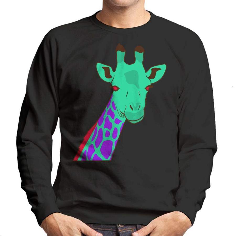 Brightly Coloured Giraffe Men’s Sweatshirt