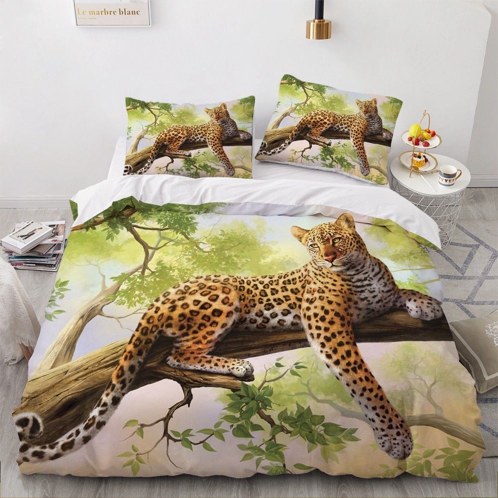 3D Leopard Bedding Sets W140801