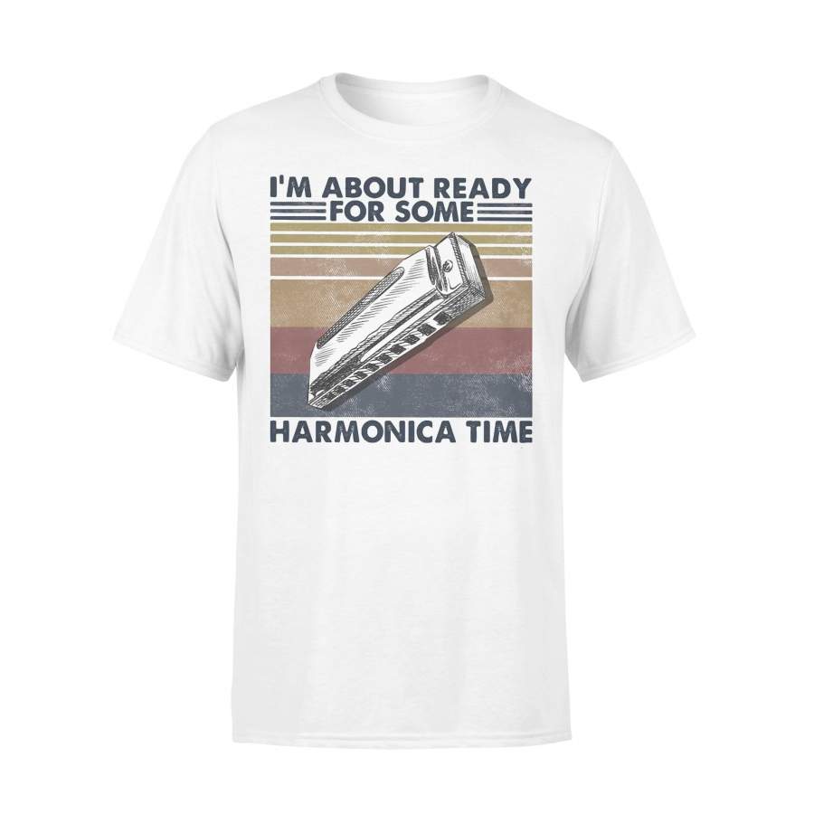 I’m About Ready For Some Harmonica Time Vintage Retro T-Shirt