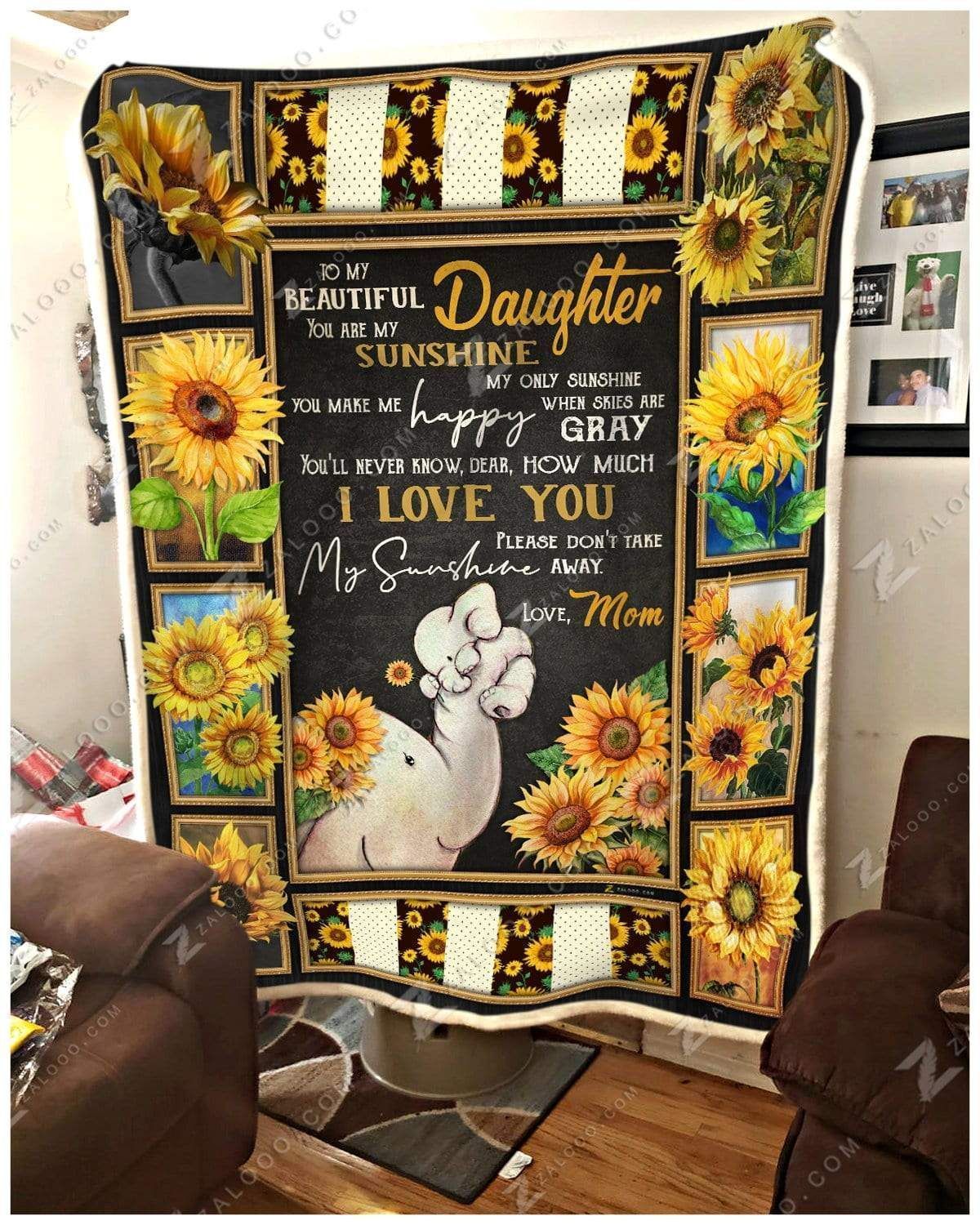 Blanket – Elephant – You Are My Sunshine – Love Mom