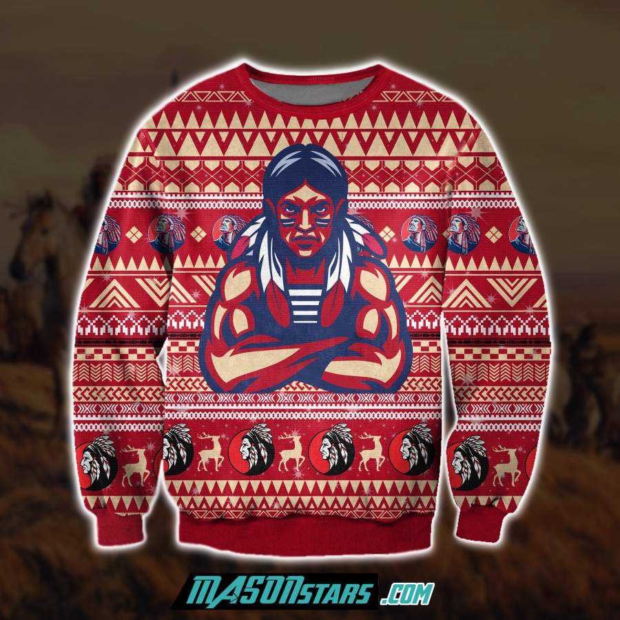 3D ALL OVER PRINT NATIVE AMERICAN UGLY CHRISTMAS SWEATER 204