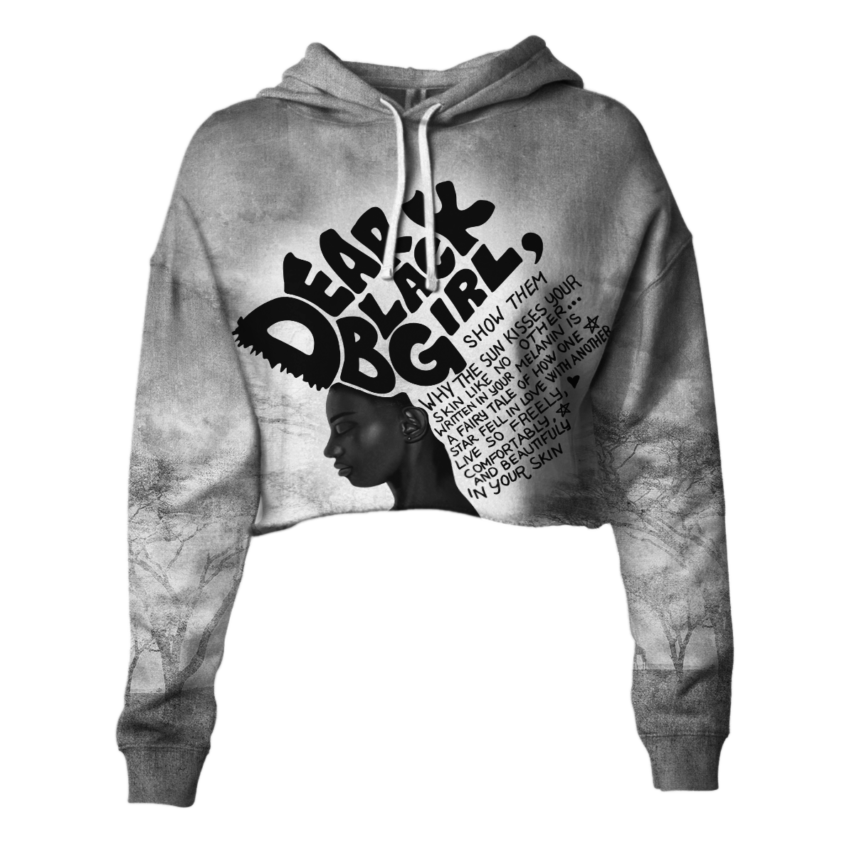 Wonder Print Hoodie – Dear Black Girl Croptop Hoodie