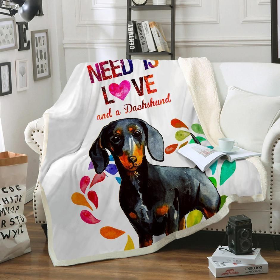 Dachshund Blanket, Christmas Gift, Dog Lover Blanket