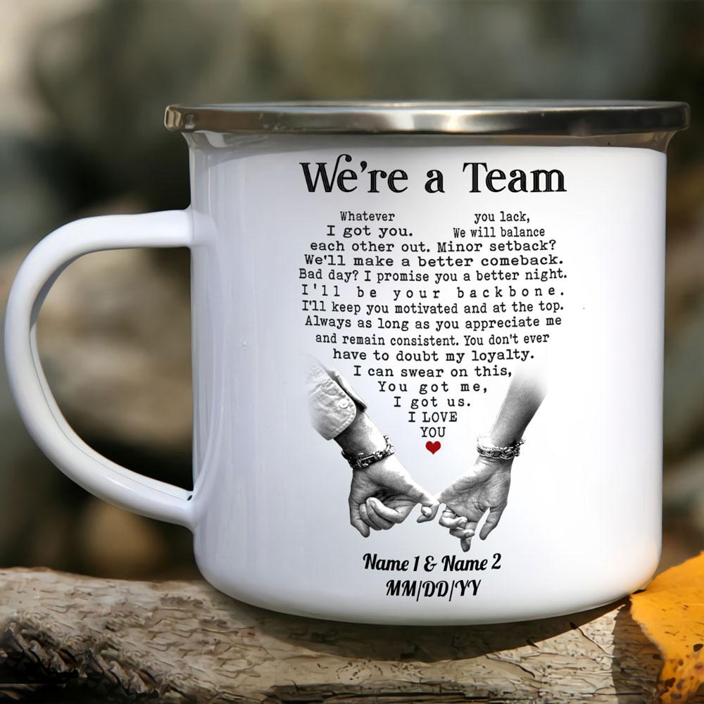 Personalized Pinky Swear We’Re Team Camping Mug Gift For Couple