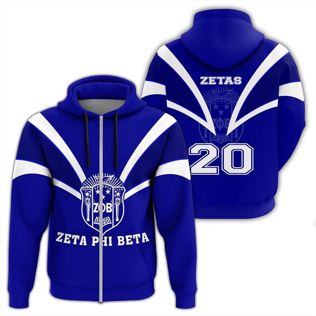 Sorority Hoodie – Zeta Phi Beta Zip Hoodie Tusk Style