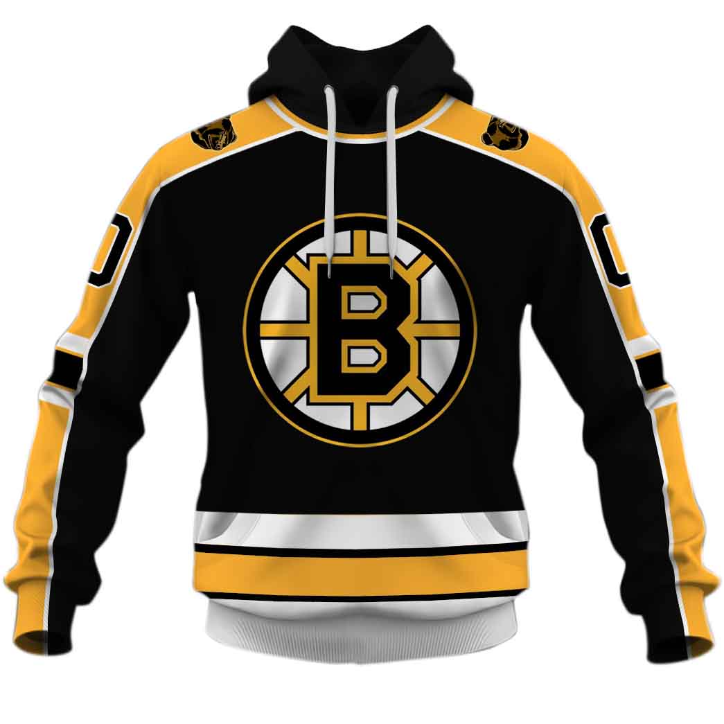 Personalized Boston Bruins 19951996 20052006 Vintage Away Jersey Personalize Hoodie