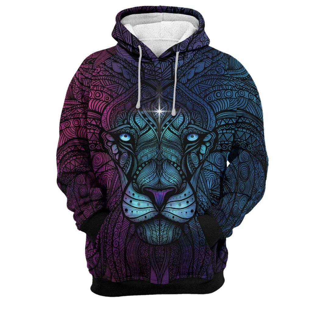 Sneaking Lion Red Cool Design 3D Printed Sublimation Hoodie Hooded Sweatshirt Comfy Soft And Warm For Men Women S To 5Xl Ctc2402841