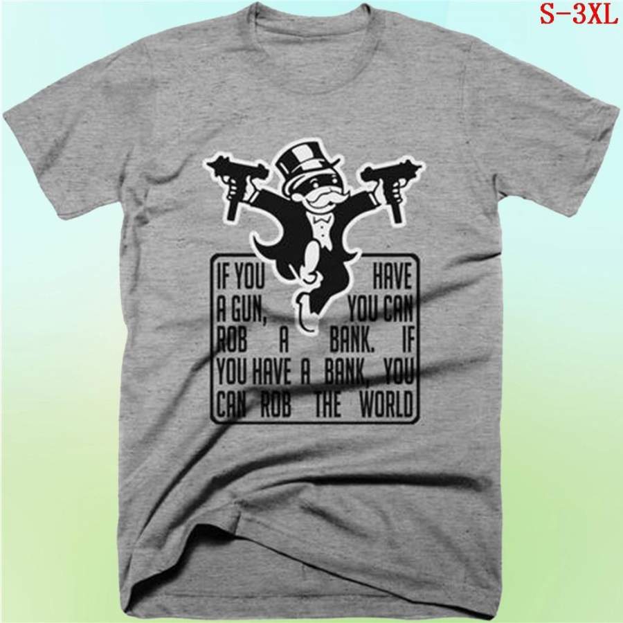 Bank Robbers T-Shirt Round Women Cool T Shirt Fitness Personalized T Shirt Tshirt Men Gym Clothes Summer Fashion T-Shirt Summer Top Tee Shirt