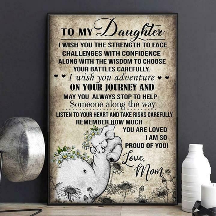 Elephants To Daughter I Am So Proud Of You poster canvas